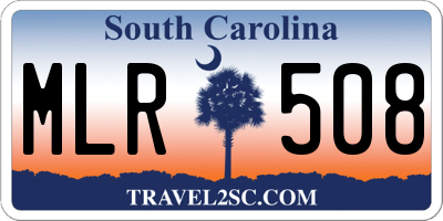 SC license plate MLR508