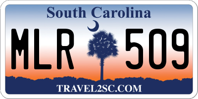 SC license plate MLR509