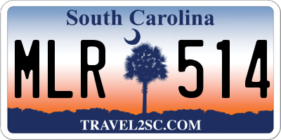 SC license plate MLR514