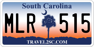 SC license plate MLR515
