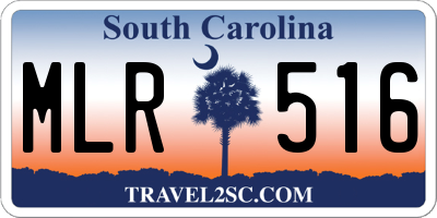 SC license plate MLR516