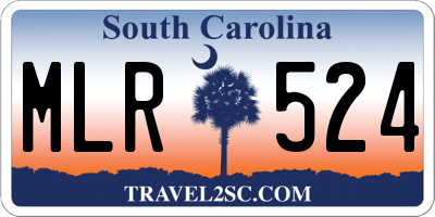 SC license plate MLR524