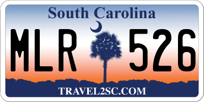 SC license plate MLR526