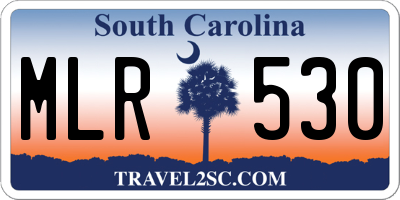 SC license plate MLR530