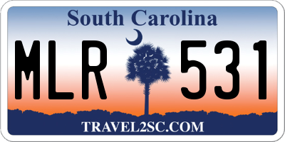 SC license plate MLR531