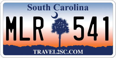 SC license plate MLR541