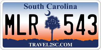 SC license plate MLR543