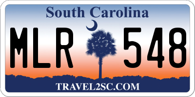 SC license plate MLR548