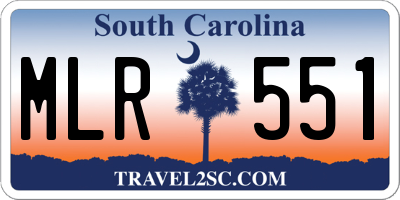 SC license plate MLR551