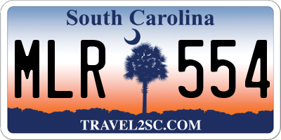 SC license plate MLR554