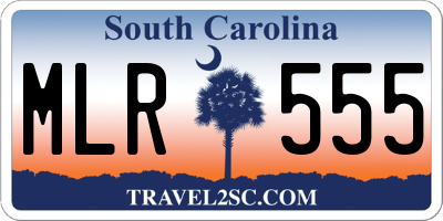 SC license plate MLR555