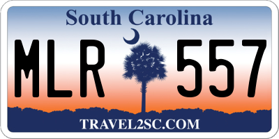 SC license plate MLR557