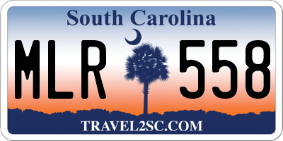 SC license plate MLR558