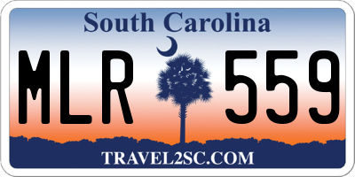 SC license plate MLR559