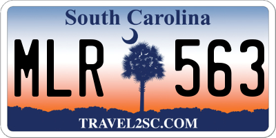 SC license plate MLR563