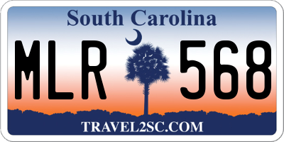 SC license plate MLR568