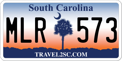 SC license plate MLR573