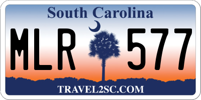 SC license plate MLR577