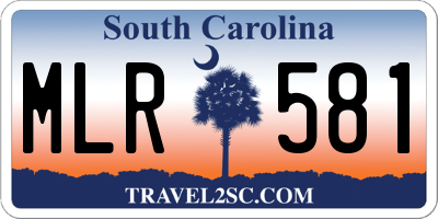 SC license plate MLR581
