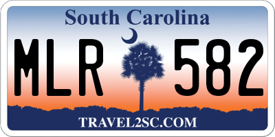 SC license plate MLR582