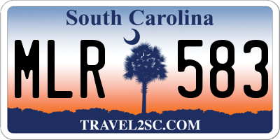 SC license plate MLR583