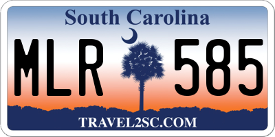 SC license plate MLR585