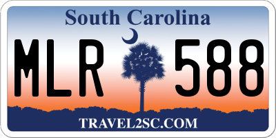 SC license plate MLR588