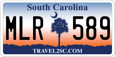 SC license plate MLR589