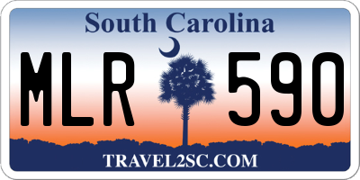 SC license plate MLR590