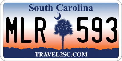 SC license plate MLR593
