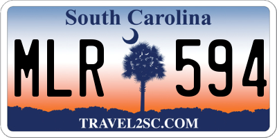 SC license plate MLR594