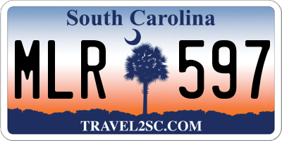 SC license plate MLR597