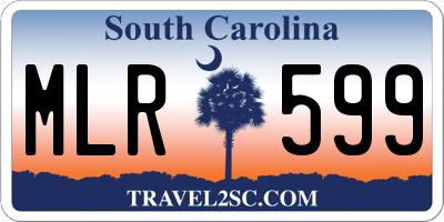 SC license plate MLR599