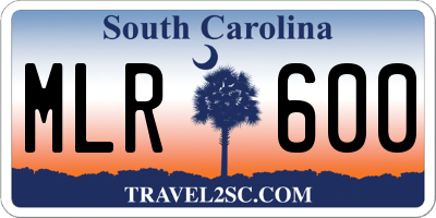 SC license plate MLR600