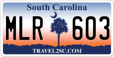SC license plate MLR603