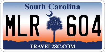 SC license plate MLR604