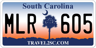 SC license plate MLR605