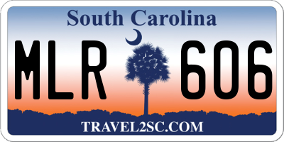SC license plate MLR606