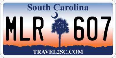 SC license plate MLR607