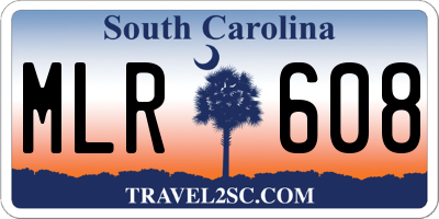 SC license plate MLR608