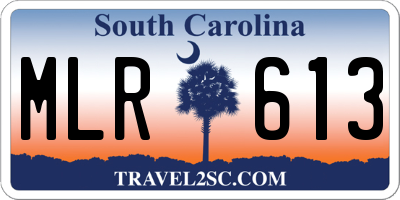 SC license plate MLR613