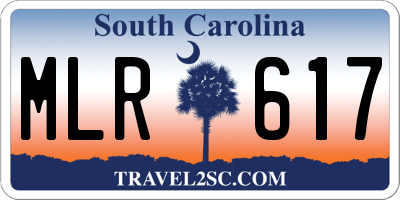 SC license plate MLR617