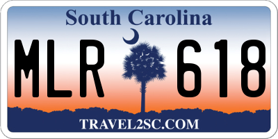 SC license plate MLR618