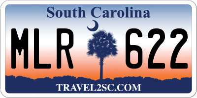 SC license plate MLR622