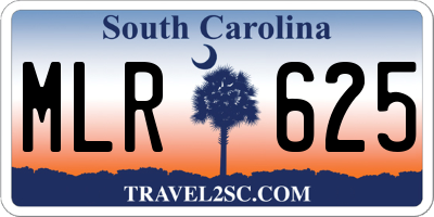 SC license plate MLR625