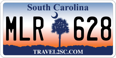 SC license plate MLR628