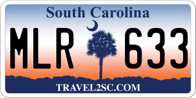 SC license plate MLR633