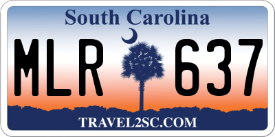 SC license plate MLR637