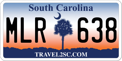 SC license plate MLR638