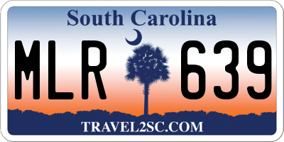SC license plate MLR639